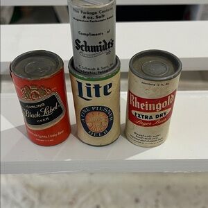 Vintage Beer Can Lot - Carling, Miller Lite & Rheingold